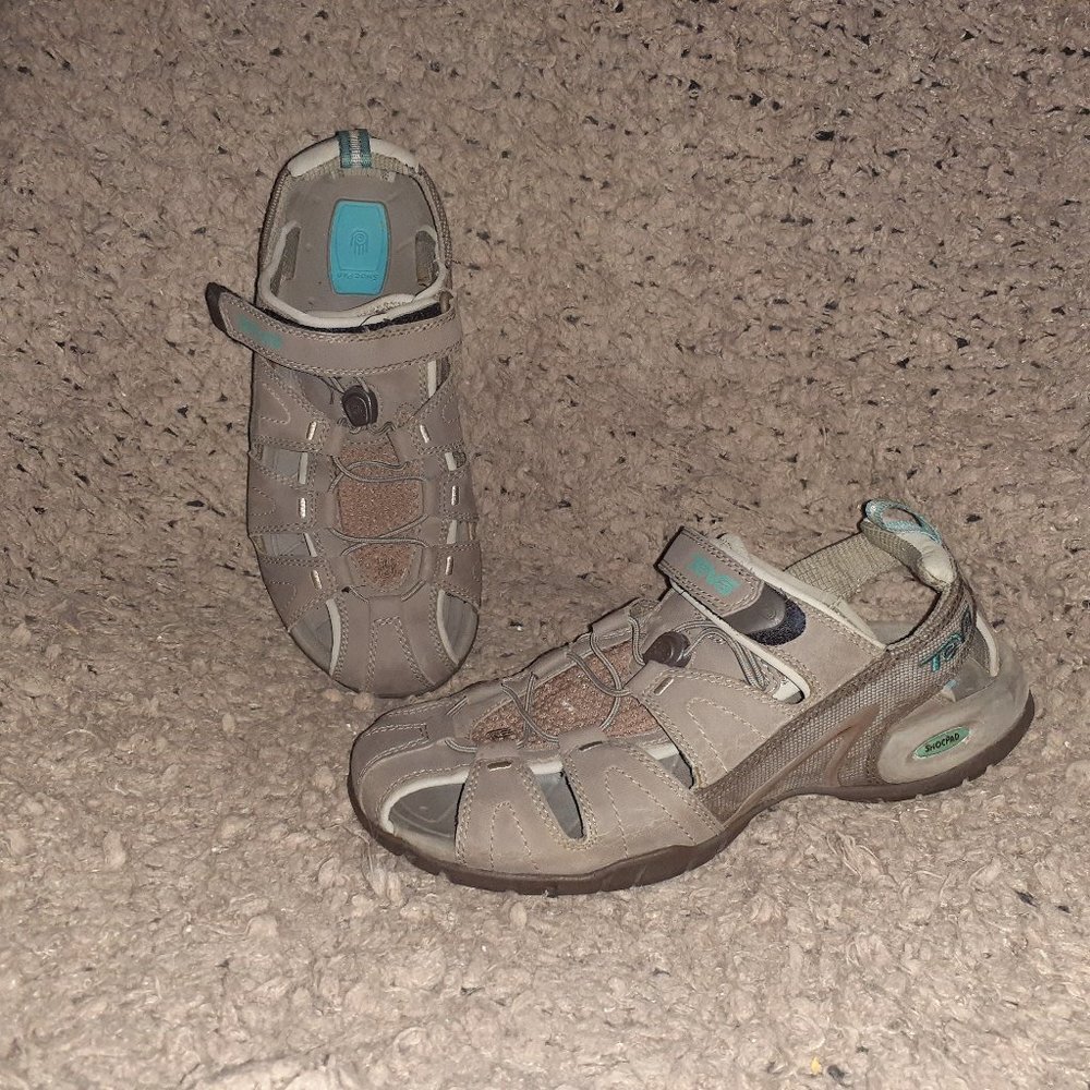 TEVA-Dozer III Hiking Sandal-4173-Brown-ShocPad-Size 7-Excellent - Picture 1 of 7